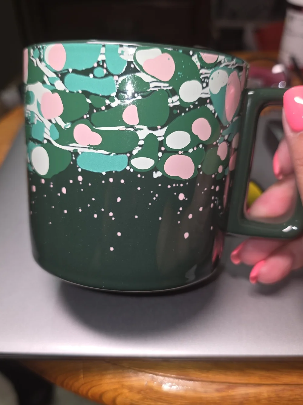 Starbucks 2022 Holiday Venetian Marble Forest Ceramic Coffee Mug 12oz